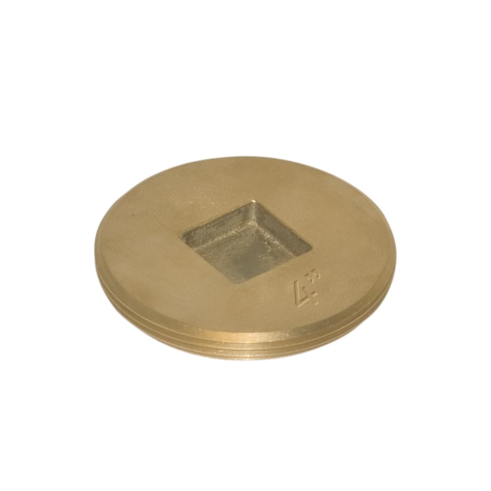 Eastman 4-Inch Cast Brass Cleanout Plug — Countersunk Flush-Fit (42035)