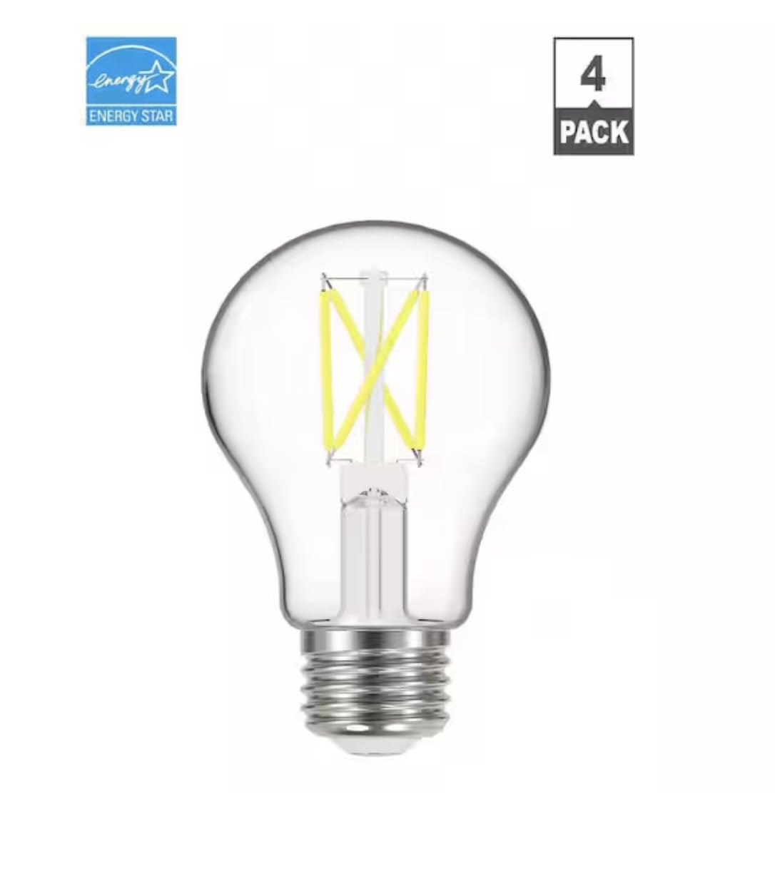 EcoSmart 60W LED Daylight A19 Bulb — 840 Lumens, 5000K, Dimmable
