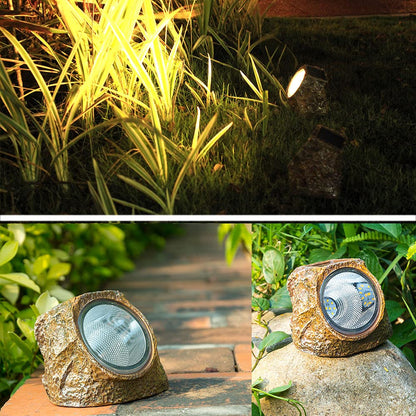 EiGreen Solar Garden Rock Lights 2 Pack – Waterproof Outdoor Rock Pathway Lights