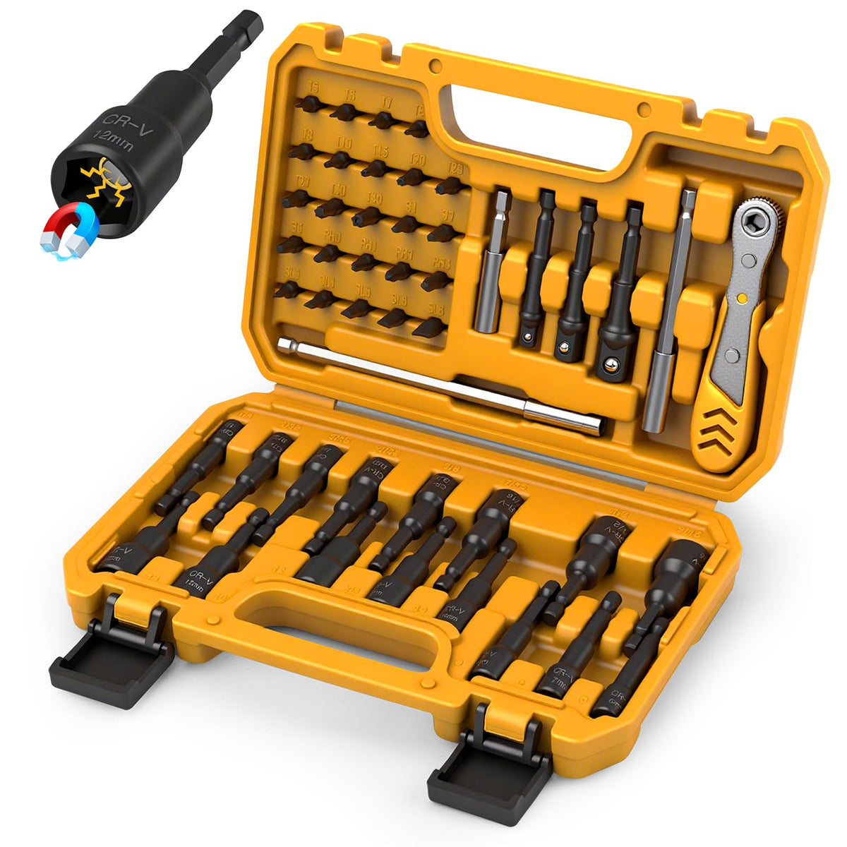 ELEAD 47-Piece Magnetic Nut Driver & Bit Set | Strong Magnetism