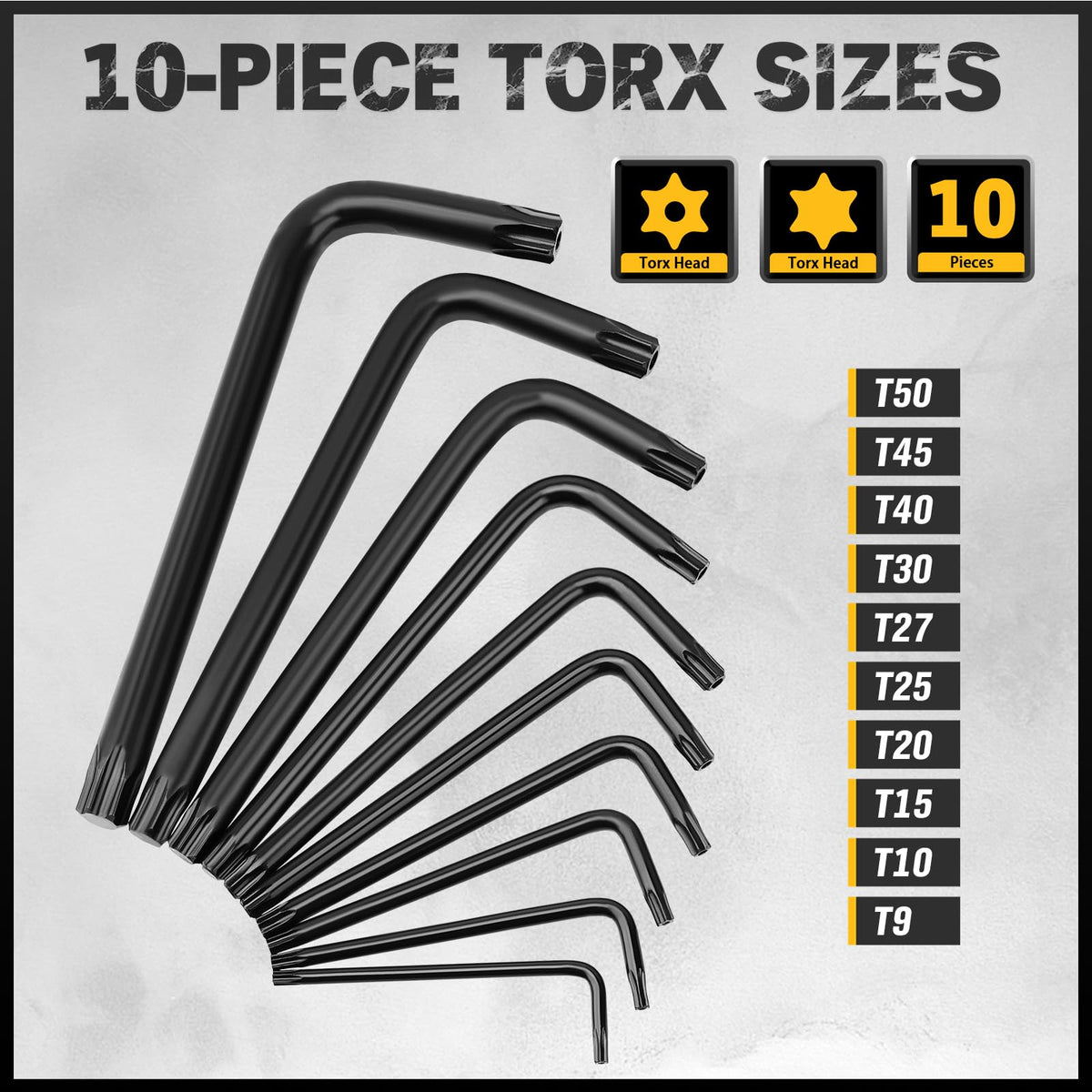 ELEAD 41-Piece Hex Key Set with Torque Handle — SAE/Metric & Torx
