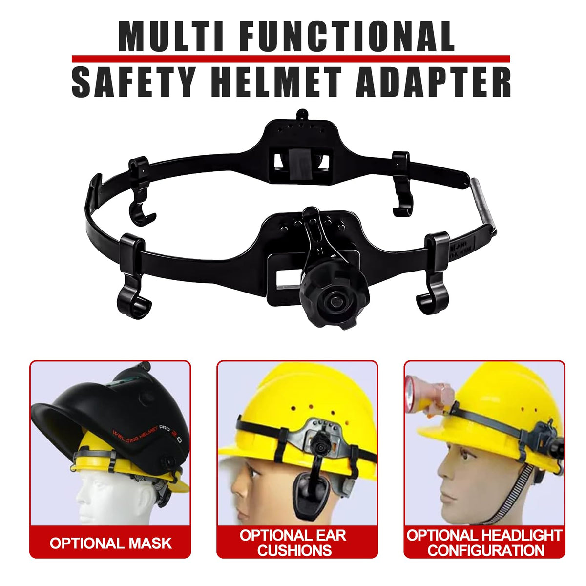ELESEDI Hard Hat Adapter for Welding Helmets — Adjustable Cap Mount