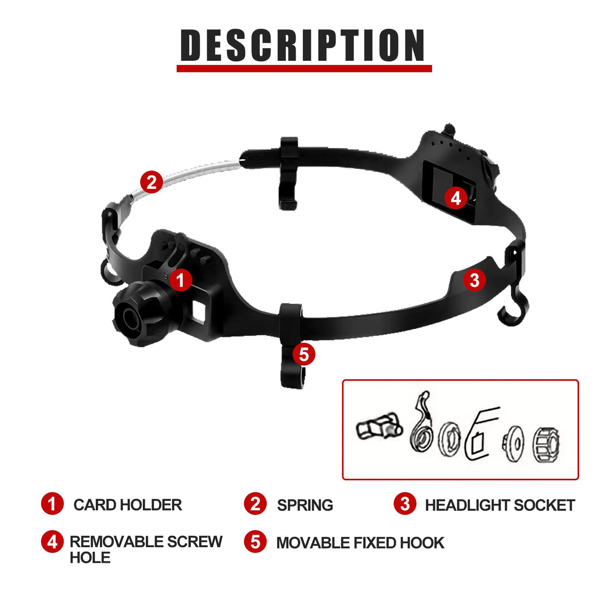 ELESEDI Hard Hat Adapter for Welding Helmets — Adjustable Cap Mount