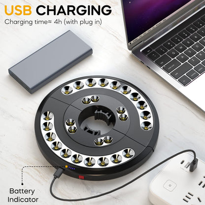 Eletorot Patio Umbrella Lights – USB Rechargeable 28 LED, 3 Modes, Outdoor Decor