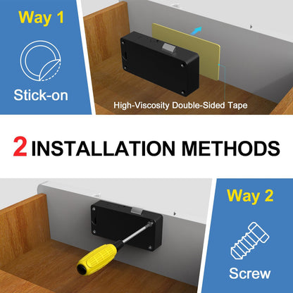 eLinkSmart Drawer Lock – Hidden Cabinet Lock with NFC, Bluetooth & App Control (No Drilling)
