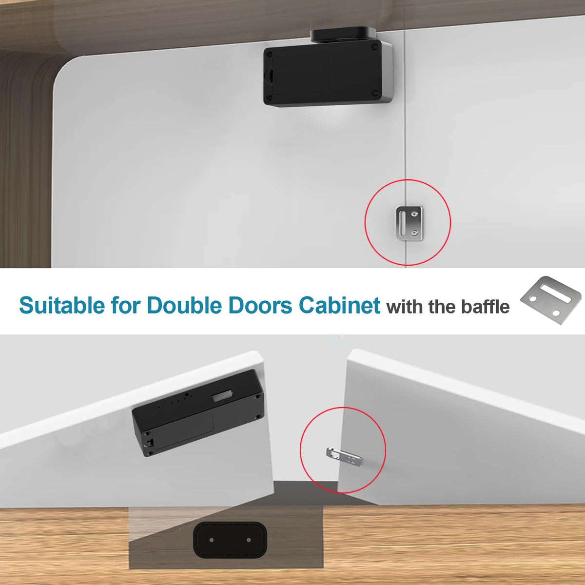 eLinkSmart Drawer Lock – Hidden Cabinet Lock with NFC, Bluetooth & App Control (No Drilling)
