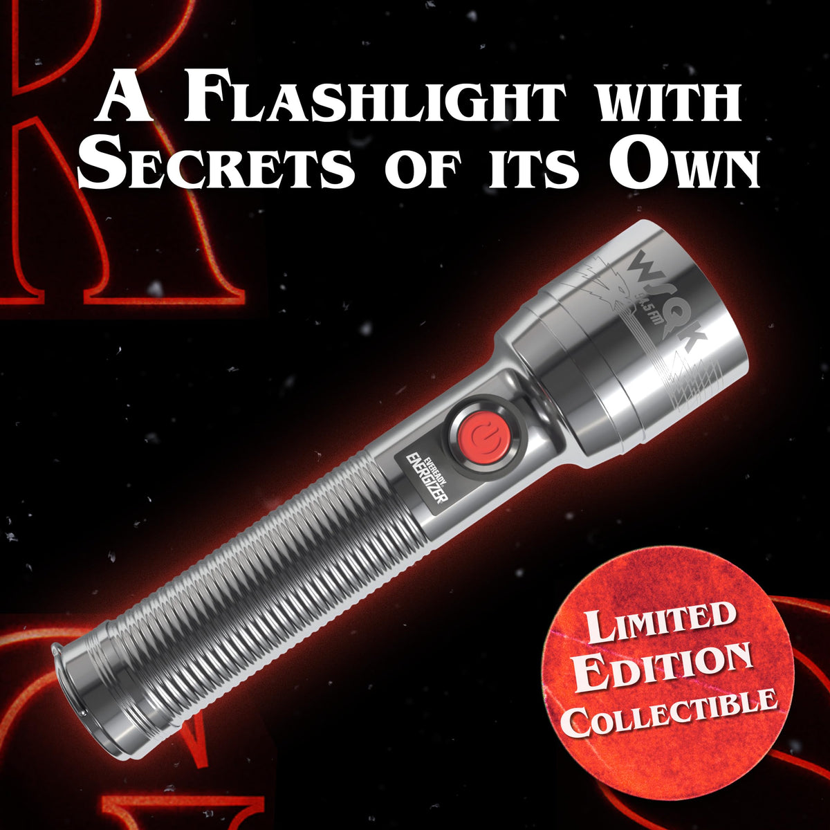 Energizer Stranger Things Squawk Retro LED Flashlight – 250 Lumens, UV Mode, IPX4