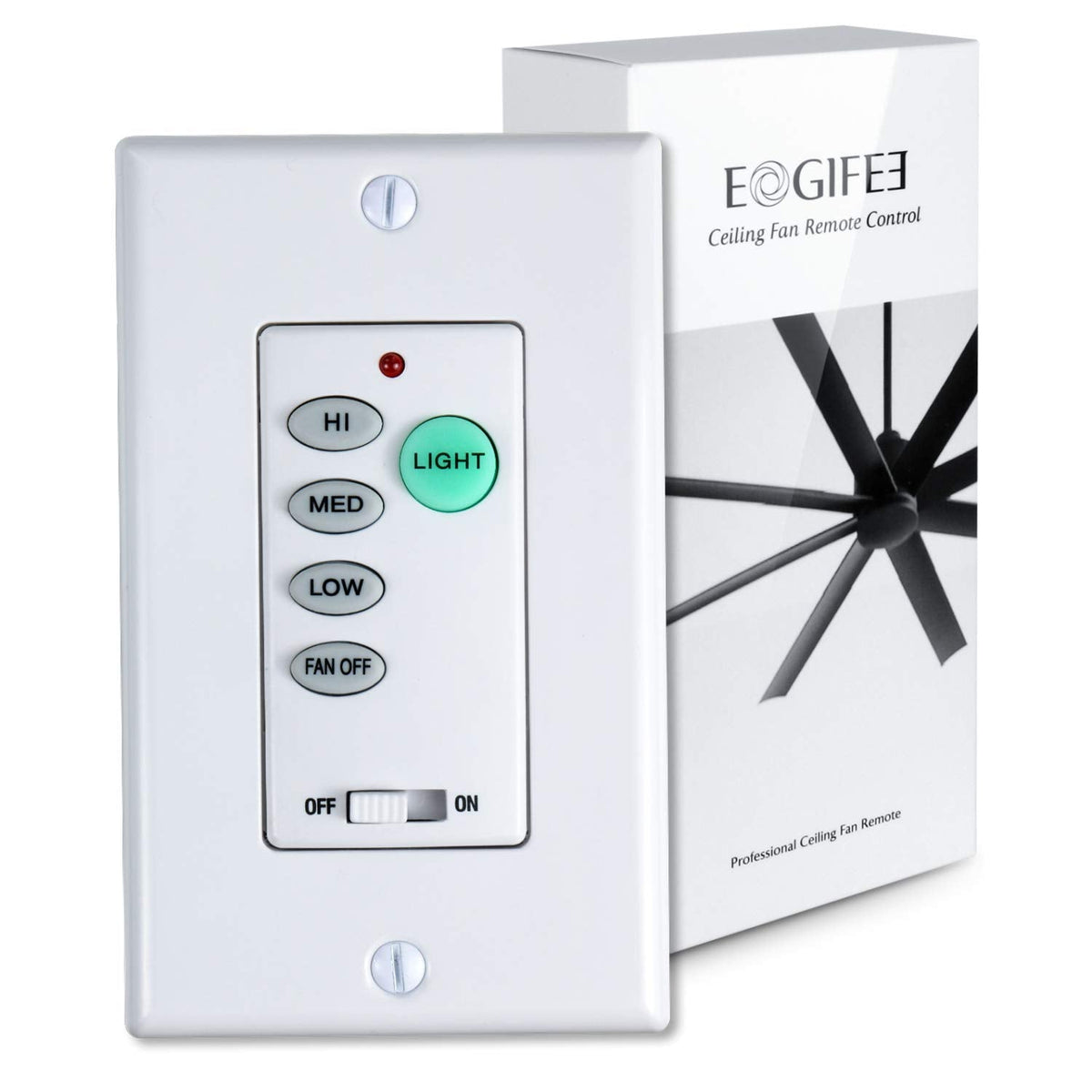 Eogifee UC9050T 3-Speed Ceiling Fan Wall Control + Dimmer