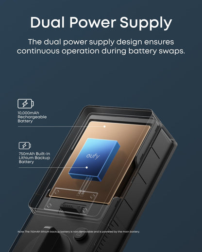 eufy Security Smart Lock E34 – Palm Vein Recognition, Keyless Front Door Lock, Wi‑Fi, IP65