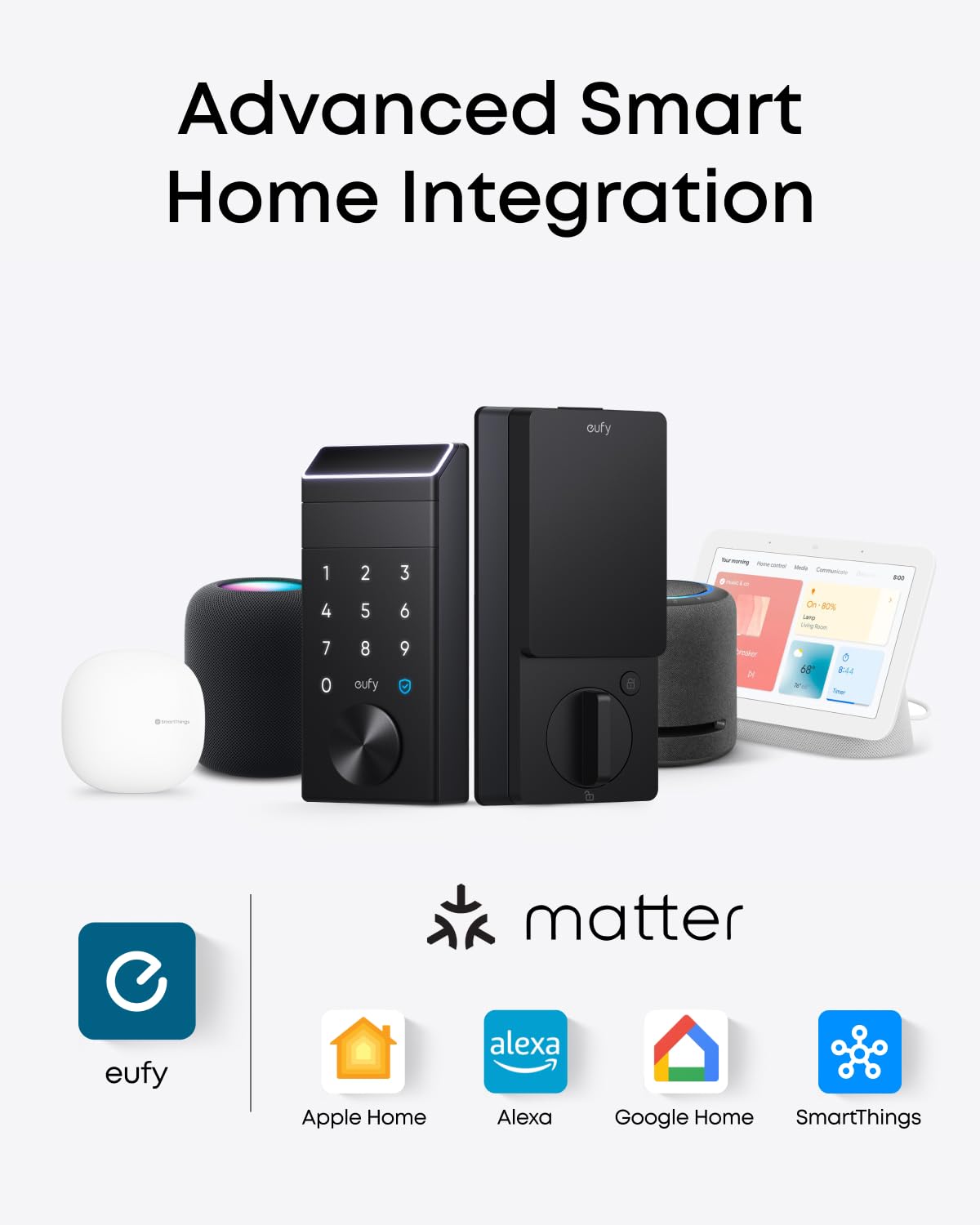 eufy Security Smart Lock E34 – Palm Vein Recognition, Keyless Front Door Lock, Wi‑Fi, IP65