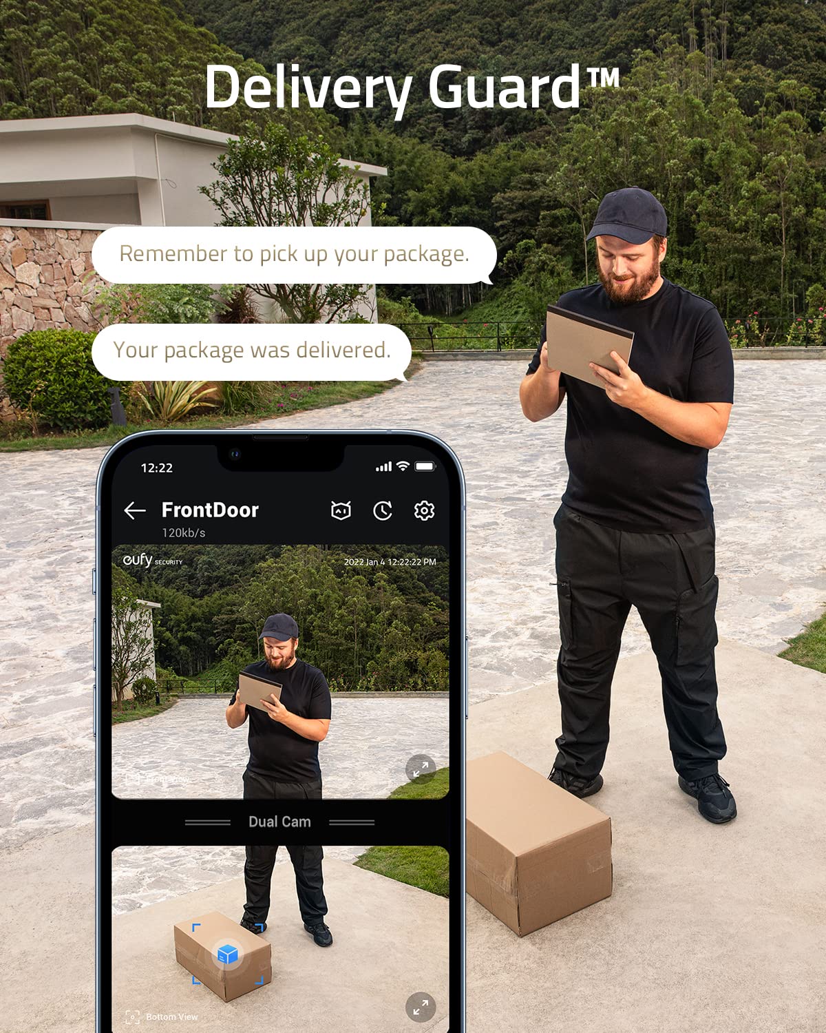 eufy Security Video Doorbell Dual Camera - 2K HDR, Wireless Battery, HomeBase, No Monthly Fee