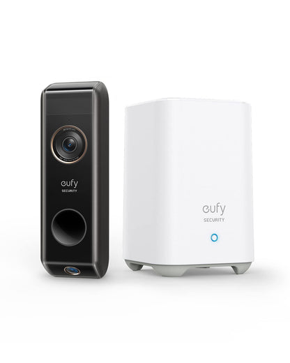 eufy Security Video Doorbell Dual Camera - 2K HDR, Wireless Battery, HomeBase, No Monthly Fee