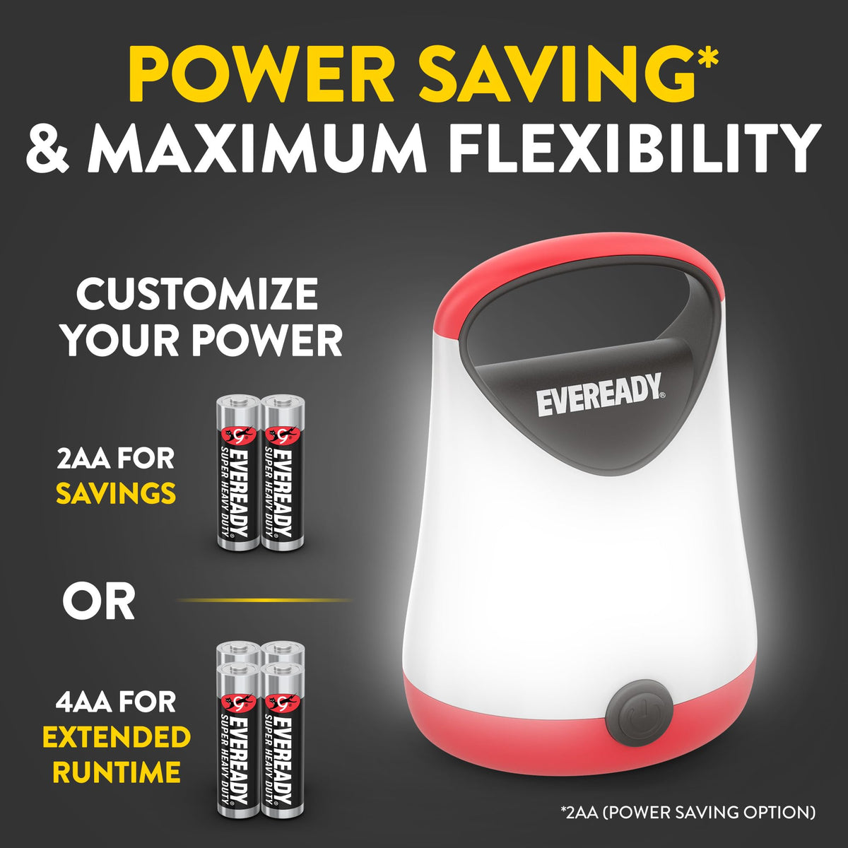 Eveready LED Camping Lantern X-250 (2-Pack) – GPAL411 Compact Lanterns, IPX4, 100-Hour Run-time