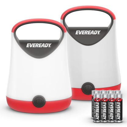 Eveready LED Camping Lantern X-250 (2-Pack) – GPAL411 Compact Lanterns, IPX4, 100-Hour Run-time