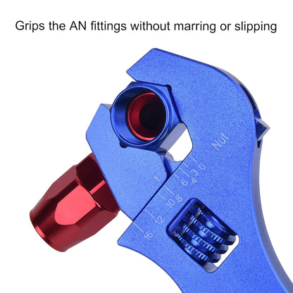 EVIL ENERGY AN Hose Fitting Adjustable Wrench – Lightweight Aluminum, 3AN–16AN, Blue