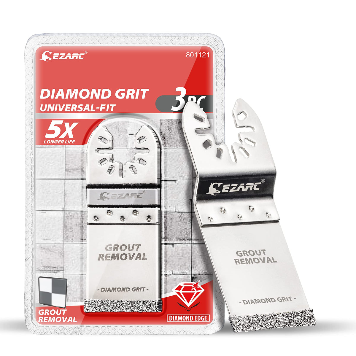 EZARC Diamond Oscillating Blade 3-Pack — Flush Cutting for Grout & Mortar