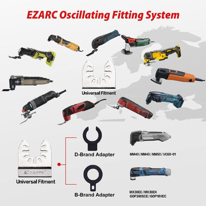EZARC Diamond Oscillating Blade 3-Pack — Flush Cutting for Grout & Mortar
