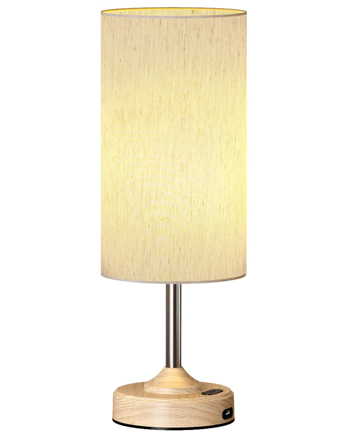 EZVALO Cordless Table Lamp — Dimmable Ambient 2700K Light, Touch Control, Timer, USB-C Rechargeable