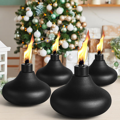 FAN-Torches 4 Pack Table Top Torches – 24.5 oz Citronella Outdoor Lanterns