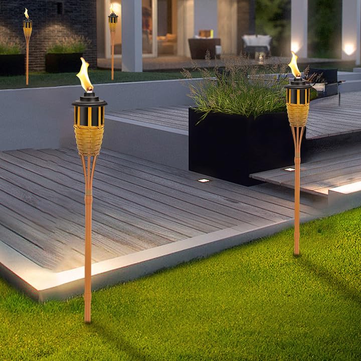 FAN-Torches 4 Pack: Refillable 16oz Torch Canisters with Wicks & Caps