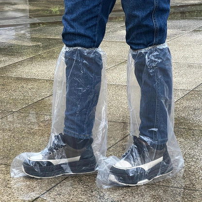 Fancystyle Disposable Boot Covers 19in Tall | Extra Large, Clear, Water & Skid Resistant (80 ct)