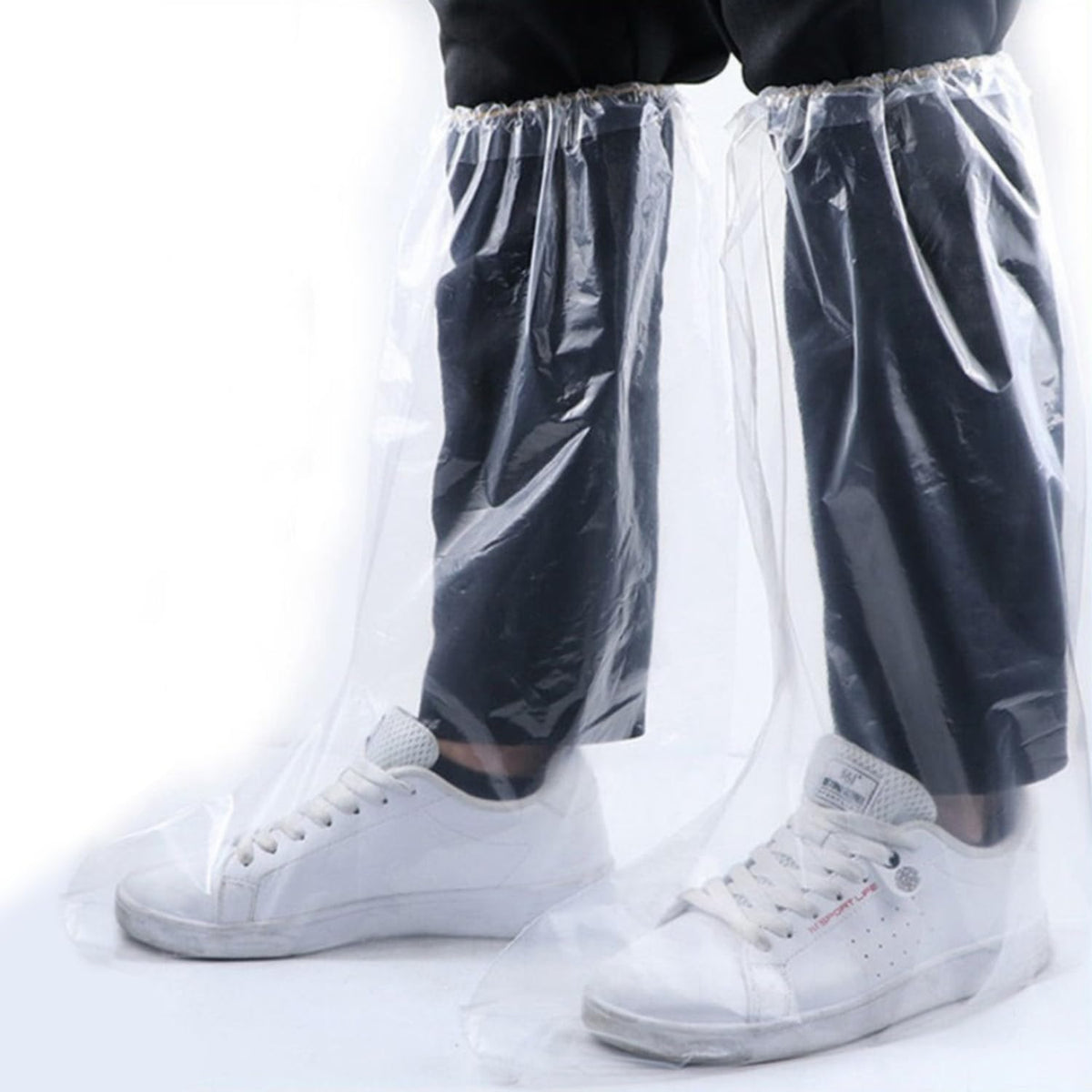 Fancystyle Disposable Boot Covers 19in Tall | Extra Large, Clear, Water & Skid Resistant (80 ct)