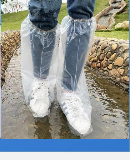 Fancystyle Disposable Boot Covers 19in Tall | Extra Large, Clear, Water & Skid Resistant (80 ct)