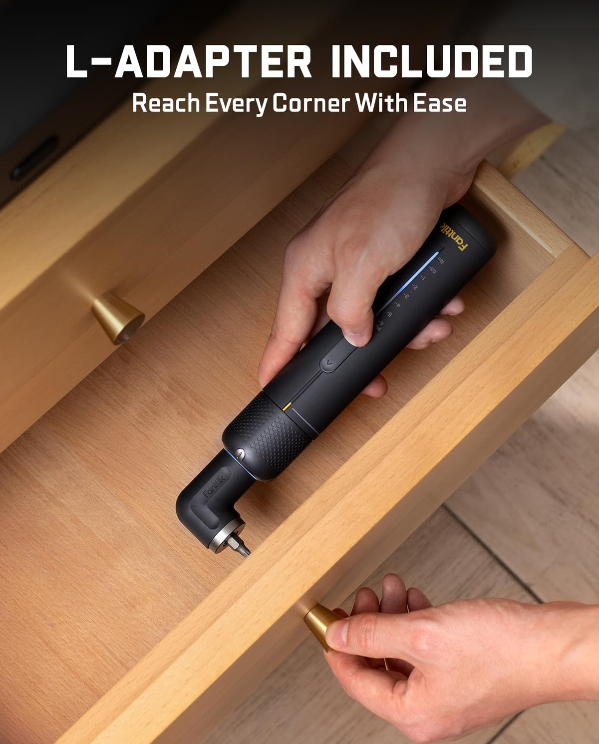 Fanttik S2 Pro Electric Screwdriver – 7 Torque Settings, 0.5–6 N m, 20 Bits, 90° Adapter
