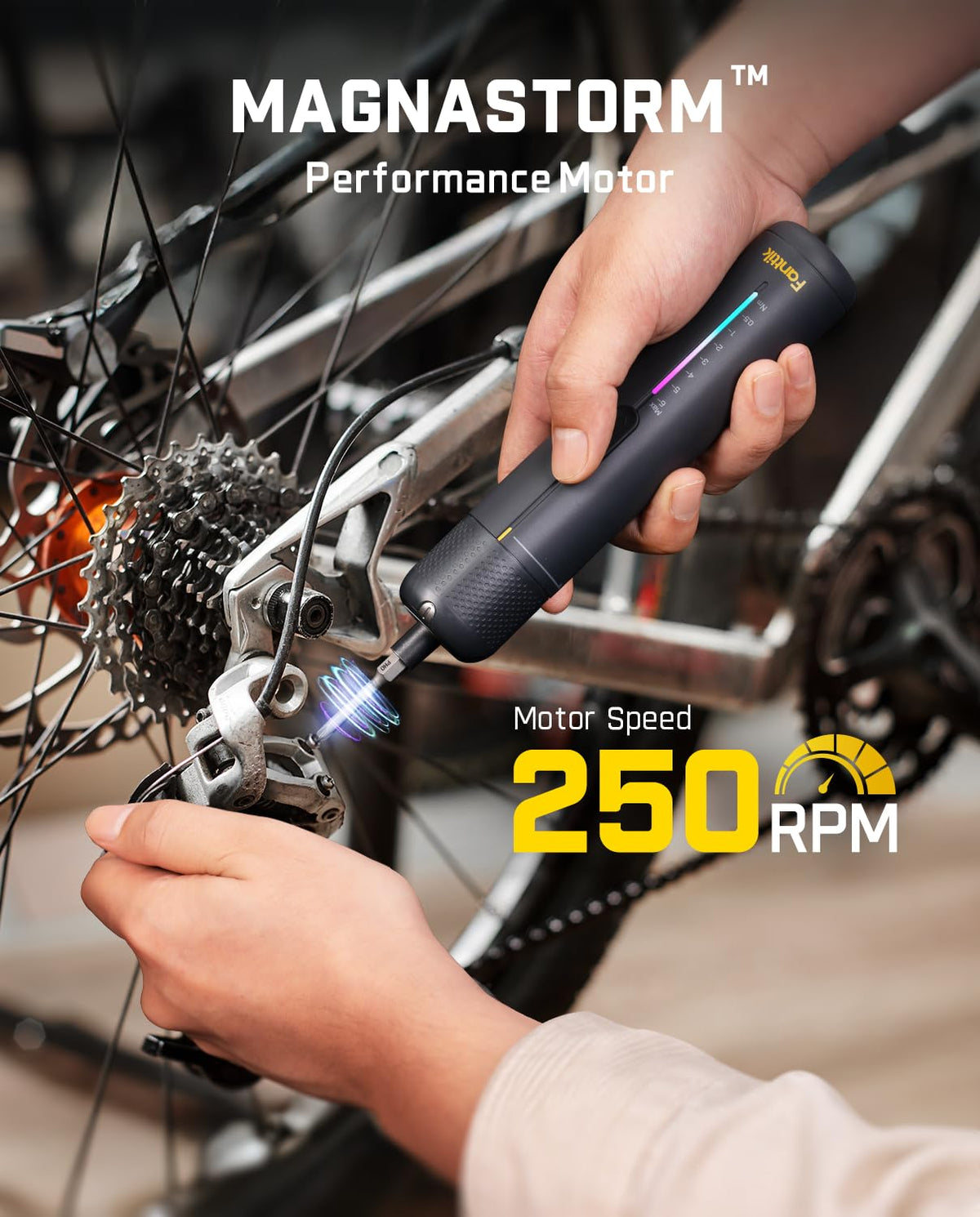 Fanttik S2 Pro Electric Screwdriver – 7 Torque Settings, 0.5–6 N m, 20 Bits, 90° Adapter