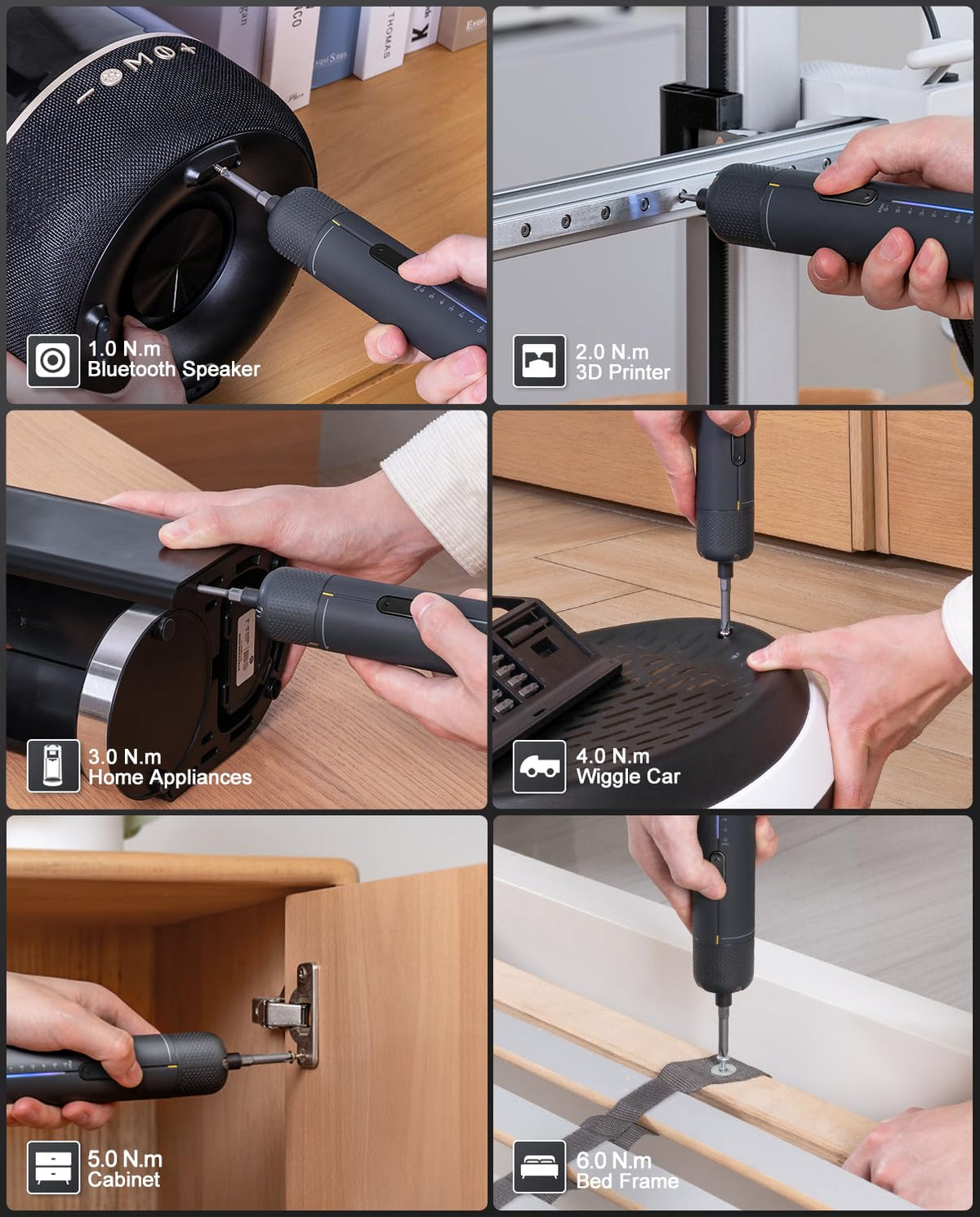 Fanttik S2 Pro Electric Screwdriver – 7 Torque Settings, 0.5–6 N m, 20 Bits, 90° Adapter