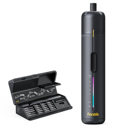 Fanttik S2 Pro Electric Screwdriver – 7 Torque Settings, 0.5–6 N m, 20 Bits, 90° Adapter