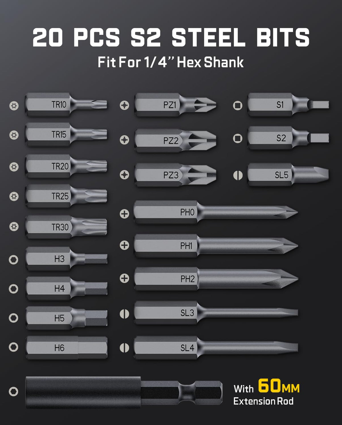 Fanttik S2 Pro Electric Screwdriver – 7 Torque Settings, 0.5–6 N m, 20 Bits, 90° Adapter
