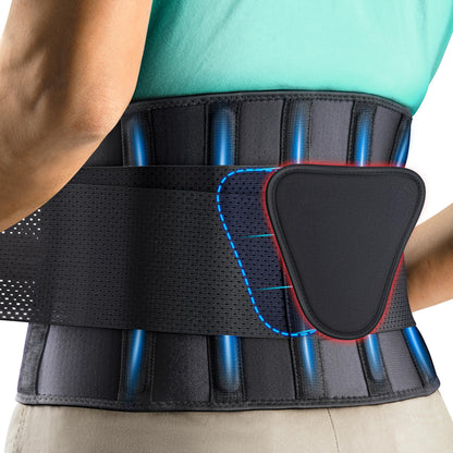 FEATOL Back Brace – Adjustable Lumbar Support Belt for Back Pain, Sciatica, Scoliosis