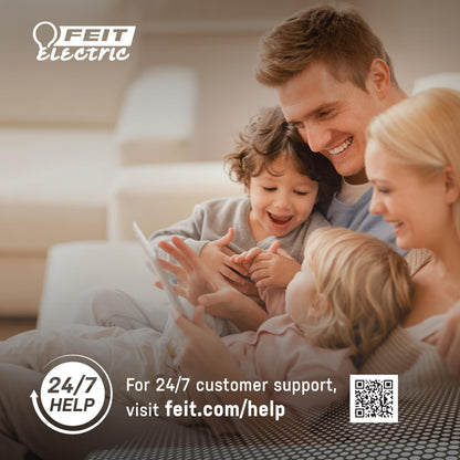 Feit Electric 40W Equivalent LED Filament Bulb, Dimmable, E12, 2700K Soft White, 6-Pack