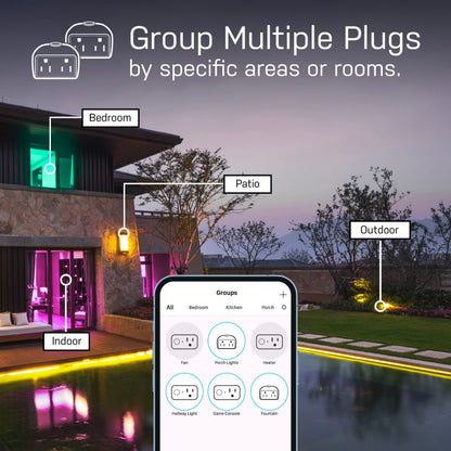 Feit Electric 120V 15A Smart WiFi Dual Outlet Outdoor Wall Plug