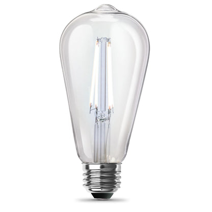 Feit Electric ST19 Vintage Edison LED Bulb – 60W Equivalent, Dimmable, 5000K Daylight, 800 Lumens | E26, 8-Pack