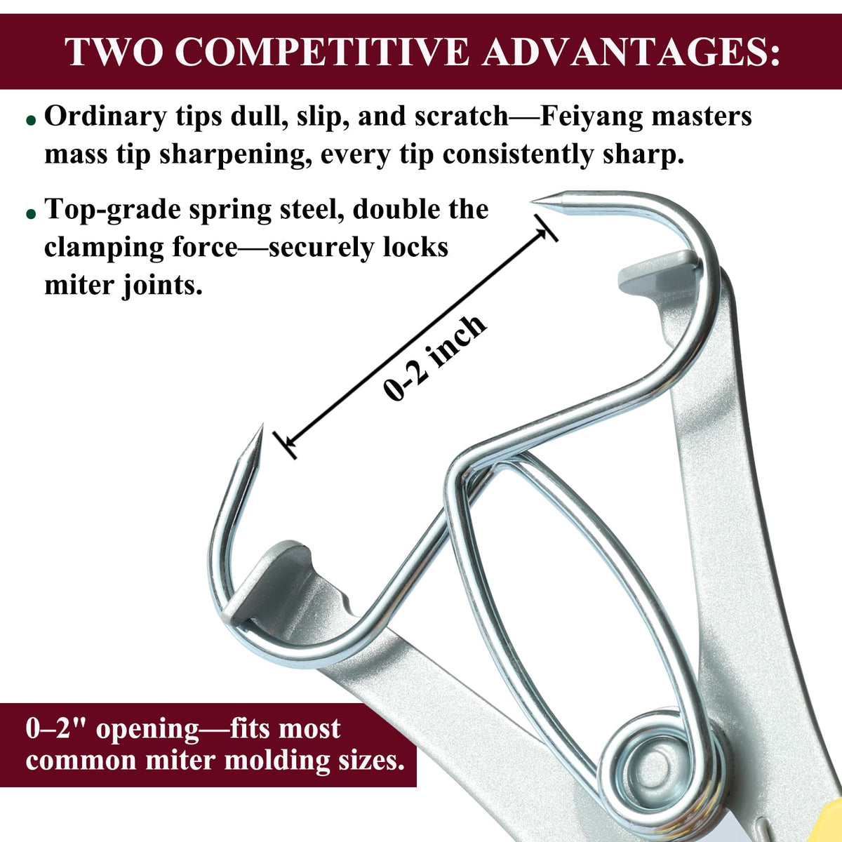 Feiyang Miter Spring Clamps Kit – 8pc for Woodworking & Frames