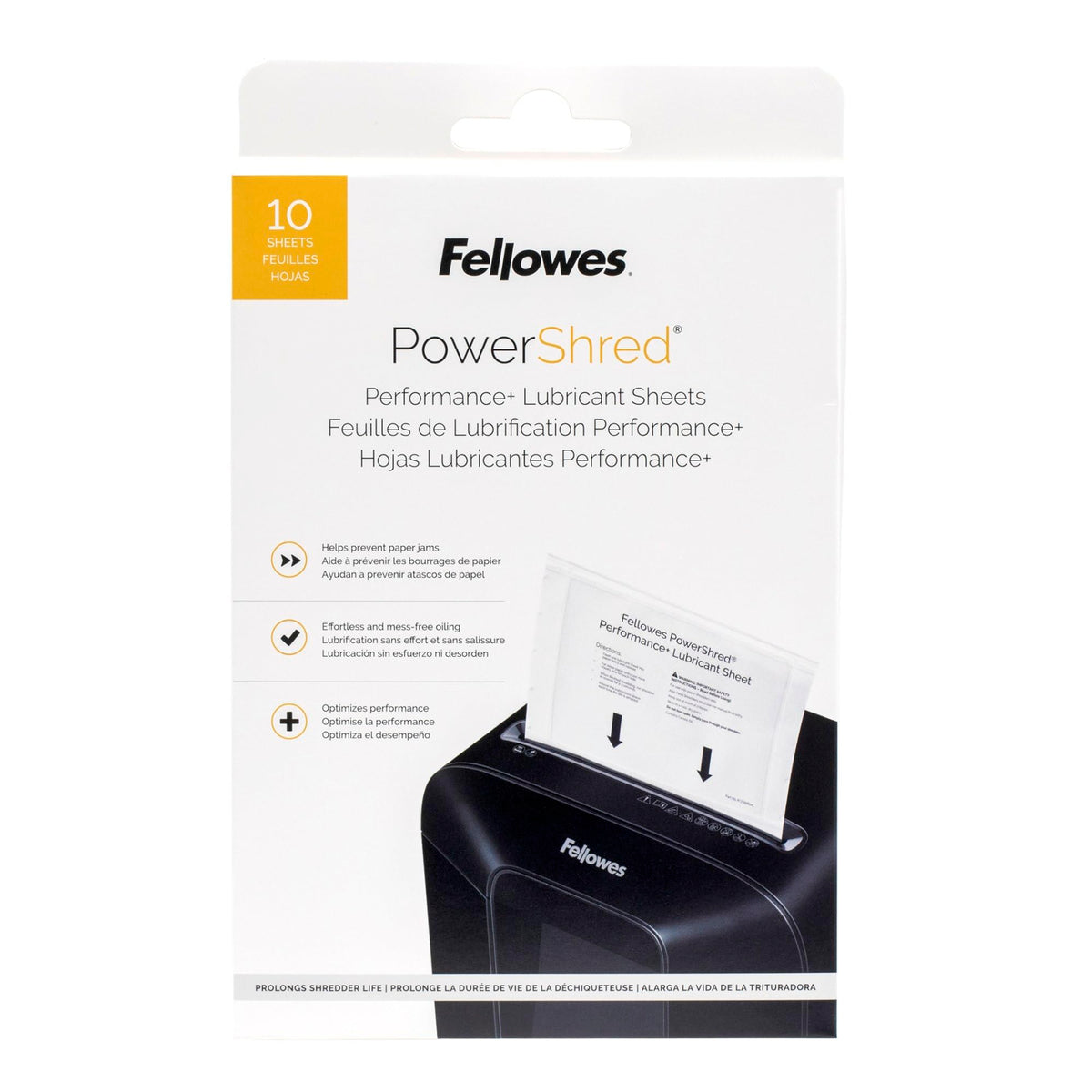 Fellowes Powershred Performance Lubricant Sheets – 10 Pack for Cross-Cut & Micro-Cut Shredders