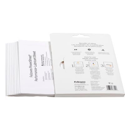 Fellowes Powershred Performance Lubricant Sheets – 10 Pack for Cross-Cut & Micro-Cut Shredders