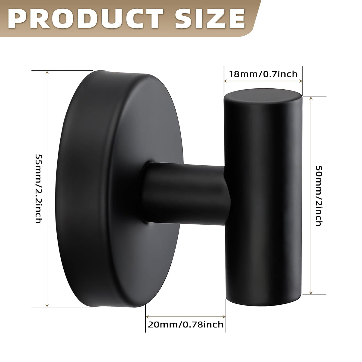 Fenas Suction Cup Hooks for Shower – No-Drill, 11 lb Capacity, Matte Black