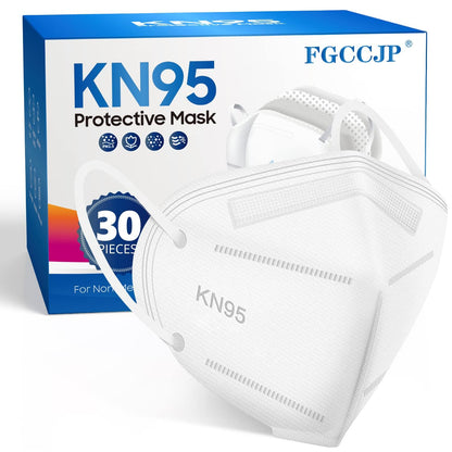 FGCCJP KN95 Face Mask 30pcs – 5-Layer Disposable Masks for Adults