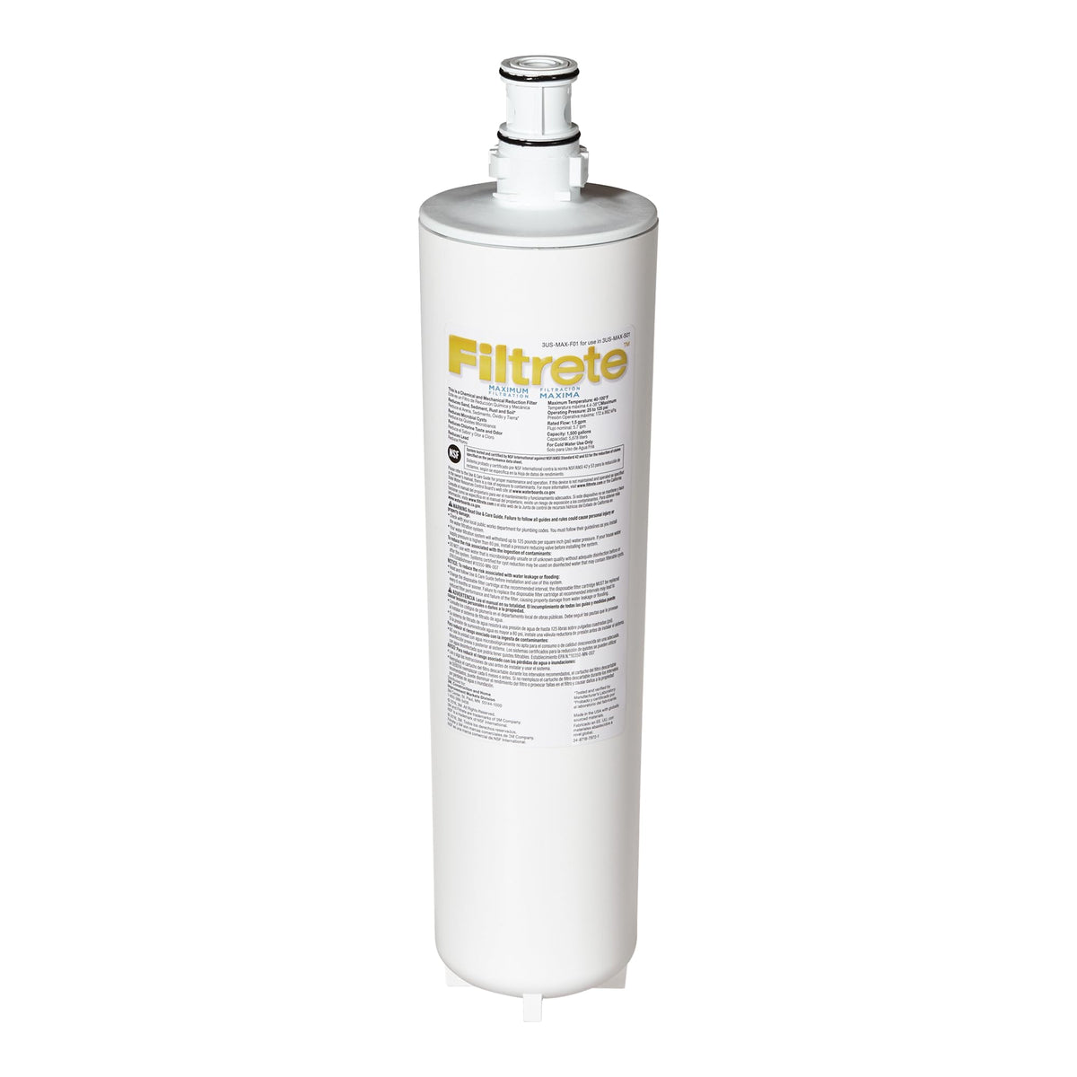 Filtrete Maximum Under Sink Quick Change Filter 3US-MAX-F01 | 1,500 Gallons