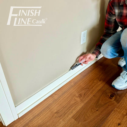 Finish Line Caulk Precision Caulking Tool Pro Pack – Refillable Syringe with Micro-Fine Tips for Baseboards, Trim & Small Seams