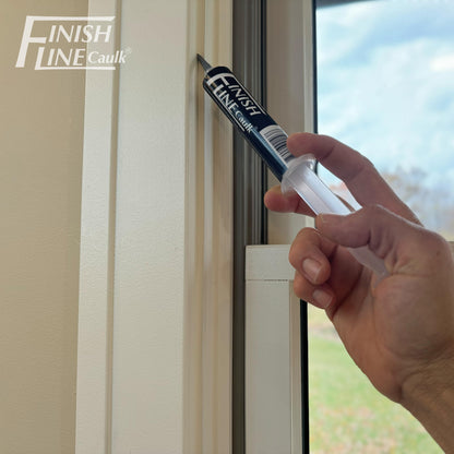 Finish Line Caulk Precision Caulking Tool Pro Pack – Refillable Syringe with Micro-Fine Tips for Baseboards, Trim & Small Seams
