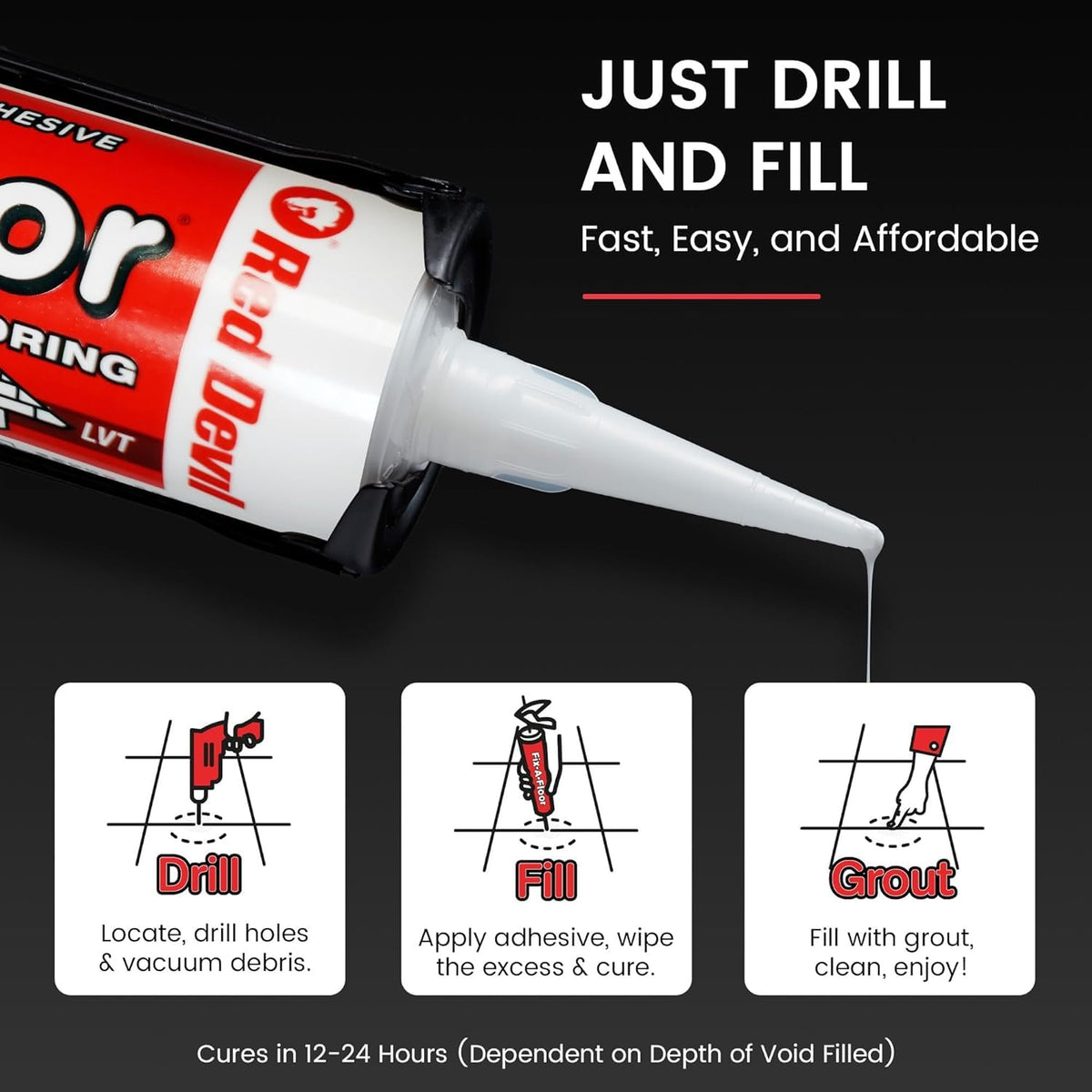 Fix-A-Floor Original Tile Repair Adhesive – Loose Tile Bonding Kit (Pack of 2)