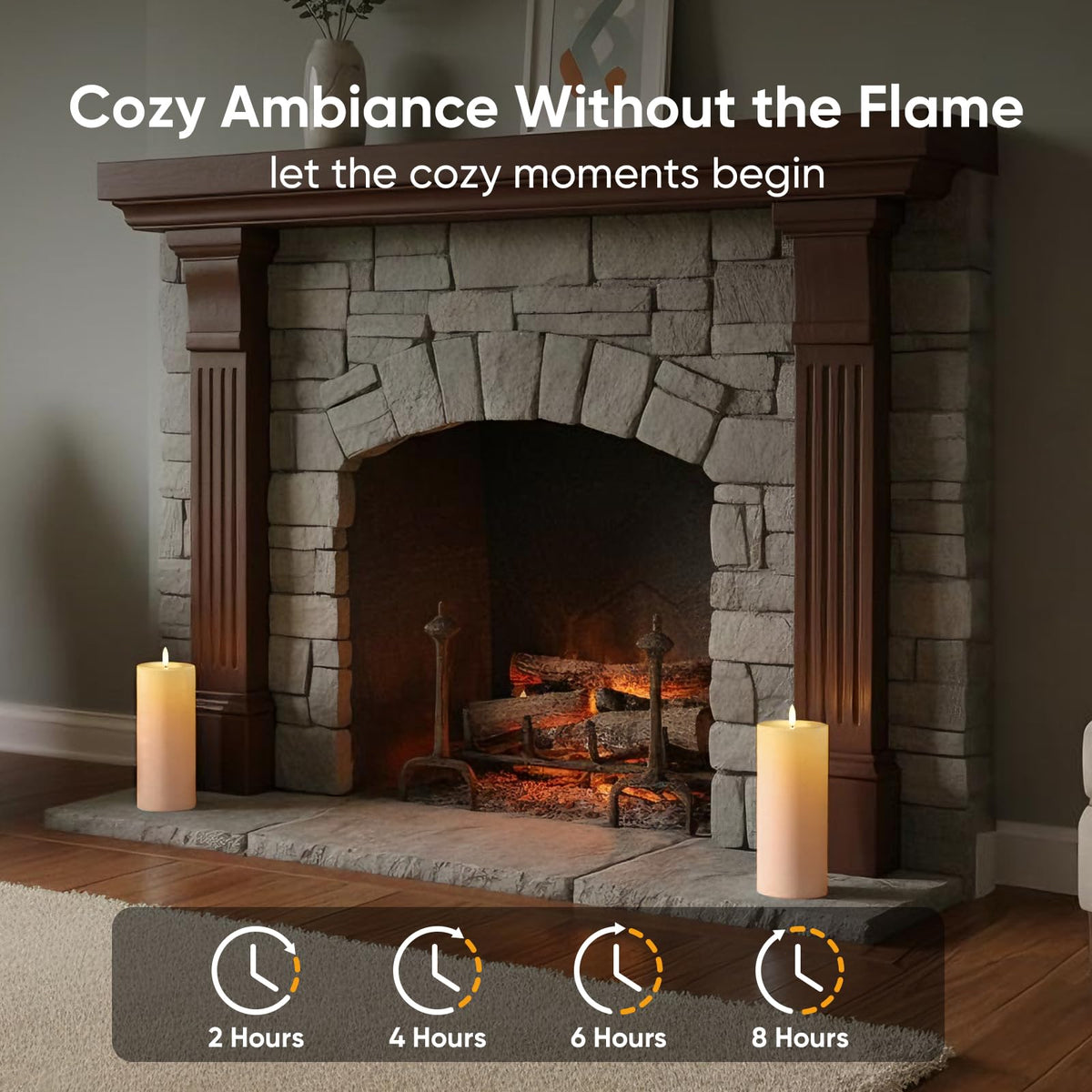 Flamelessman 4x10 Large Outdoor Flameless Candles – 2-Pack, Waterproof, Remote & Timer