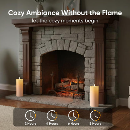 Flamelessman 4x10 Large Outdoor Flameless Candles – 2-Pack, Waterproof, Remote & Timer