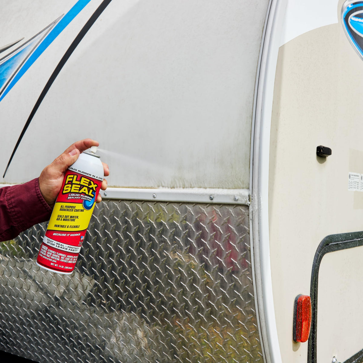 Flex Seal 14 oz White 2-Pack — Stop Leaks Instantly, Waterproof Rubber Sealant