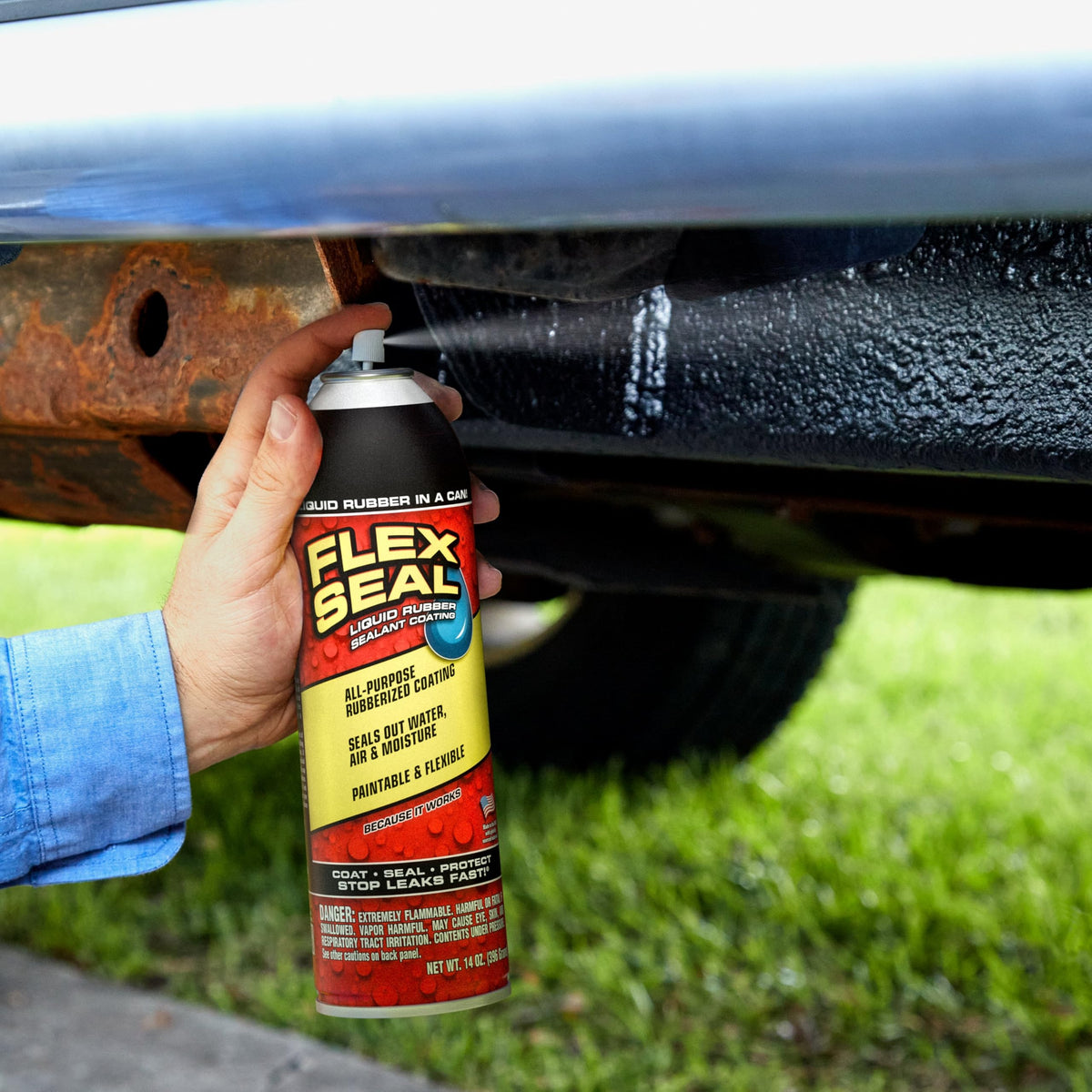 Flex Seal 14 oz White 2-Pack — Stop Leaks Instantly, Waterproof Rubber Sealant