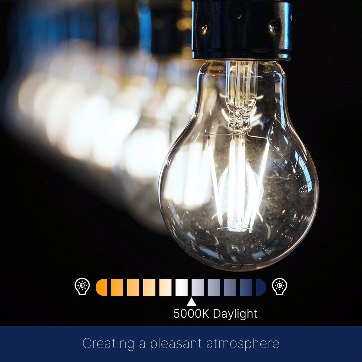 FLSNT 60W Equivalent Dimmable A19 LED Bulbs – 7W, 800 Lumens, 5000K Daylight, E26, 4 Pack